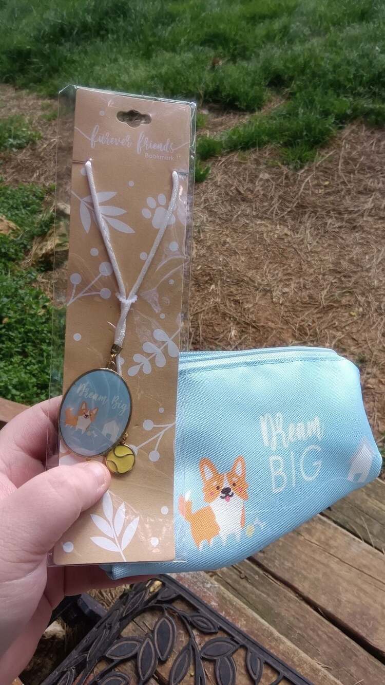 Corgi Pouch and bookmark bundle set!